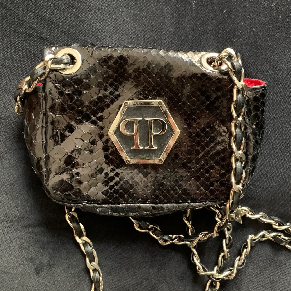 Philipp Plein Mini Bag Black Glossy Python - image 6